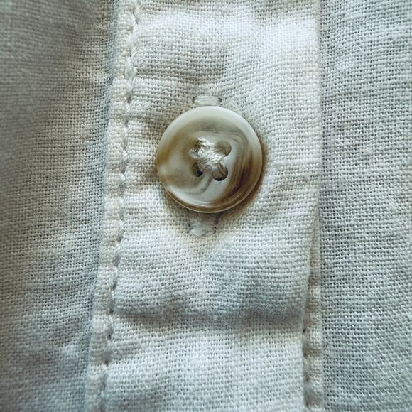 Pilcro Linen Top XL Cream Flowy Neutral - Picture 5 of 13